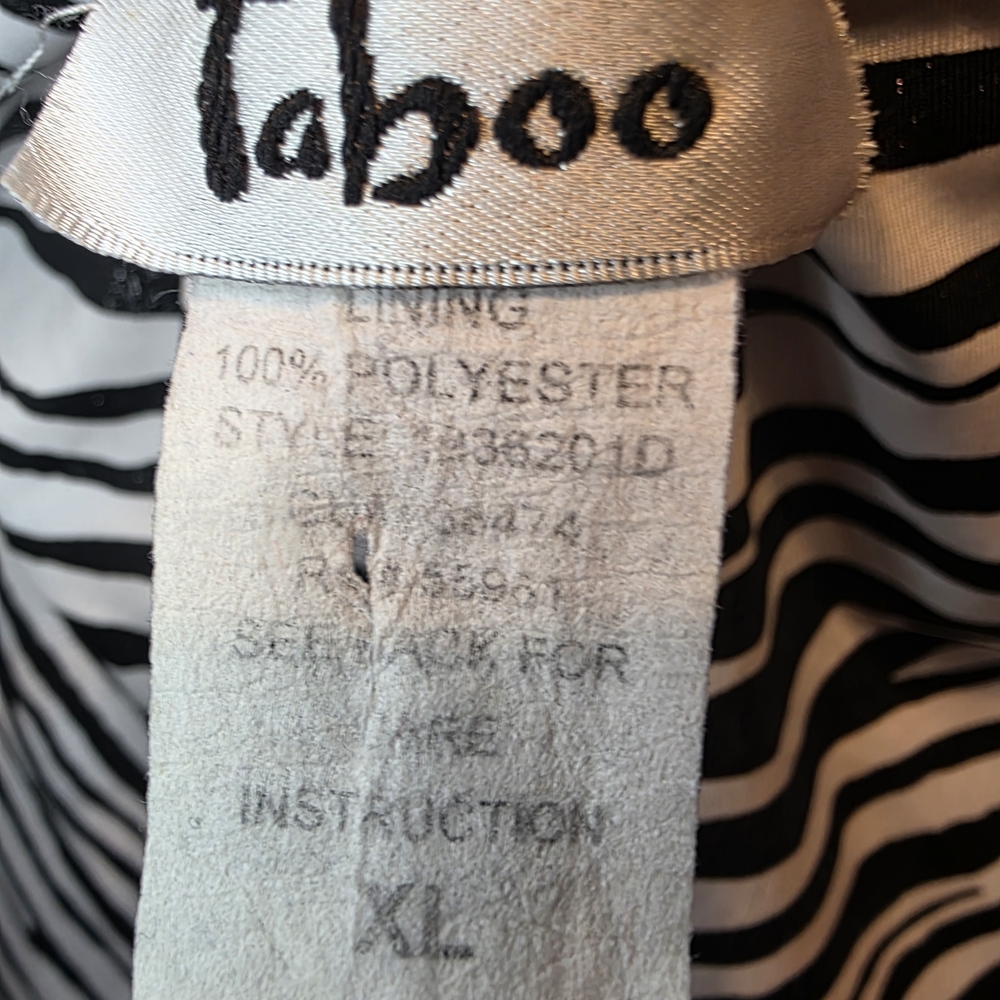 Y2K Taboo Black and White Zebra Striped Halter Dress